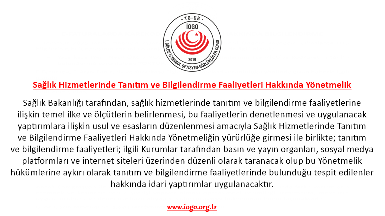 Sağlık Hizmetlerinde Tanıtım ve Bilgilendirme Faaliyetleri Hakkında Yönetmelik