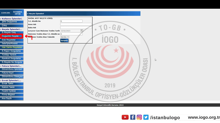 Depremzede Vatandaşlarımızın Reçete Kayıt İşlemleri Hakkında